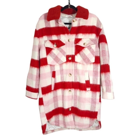 NWT Blank NYC Cherry Pick Wool Shacket Size 1X - Picture 2 of 4